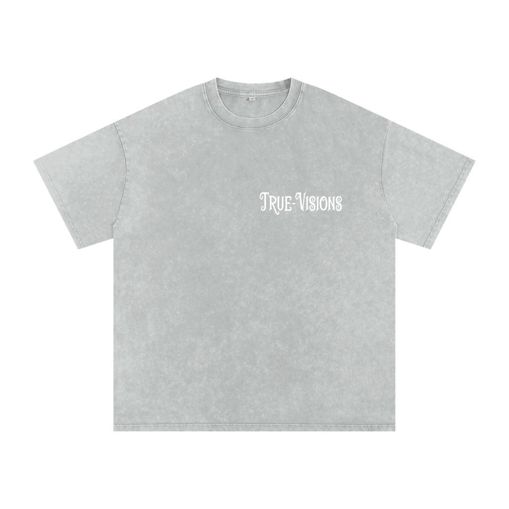 Snow Washed Oversized Cotton T-Shirt