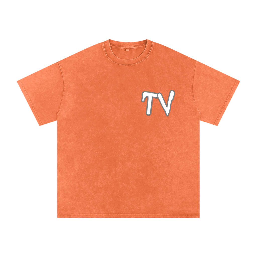 Snow Washed Oversized Cotton T-Shirt