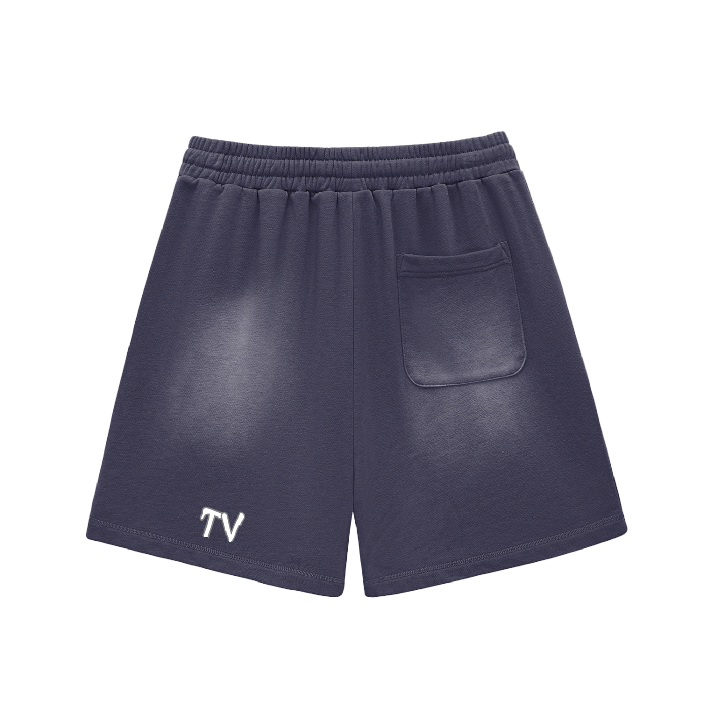 Sun Fade Raw Edge Cotton Shorts
