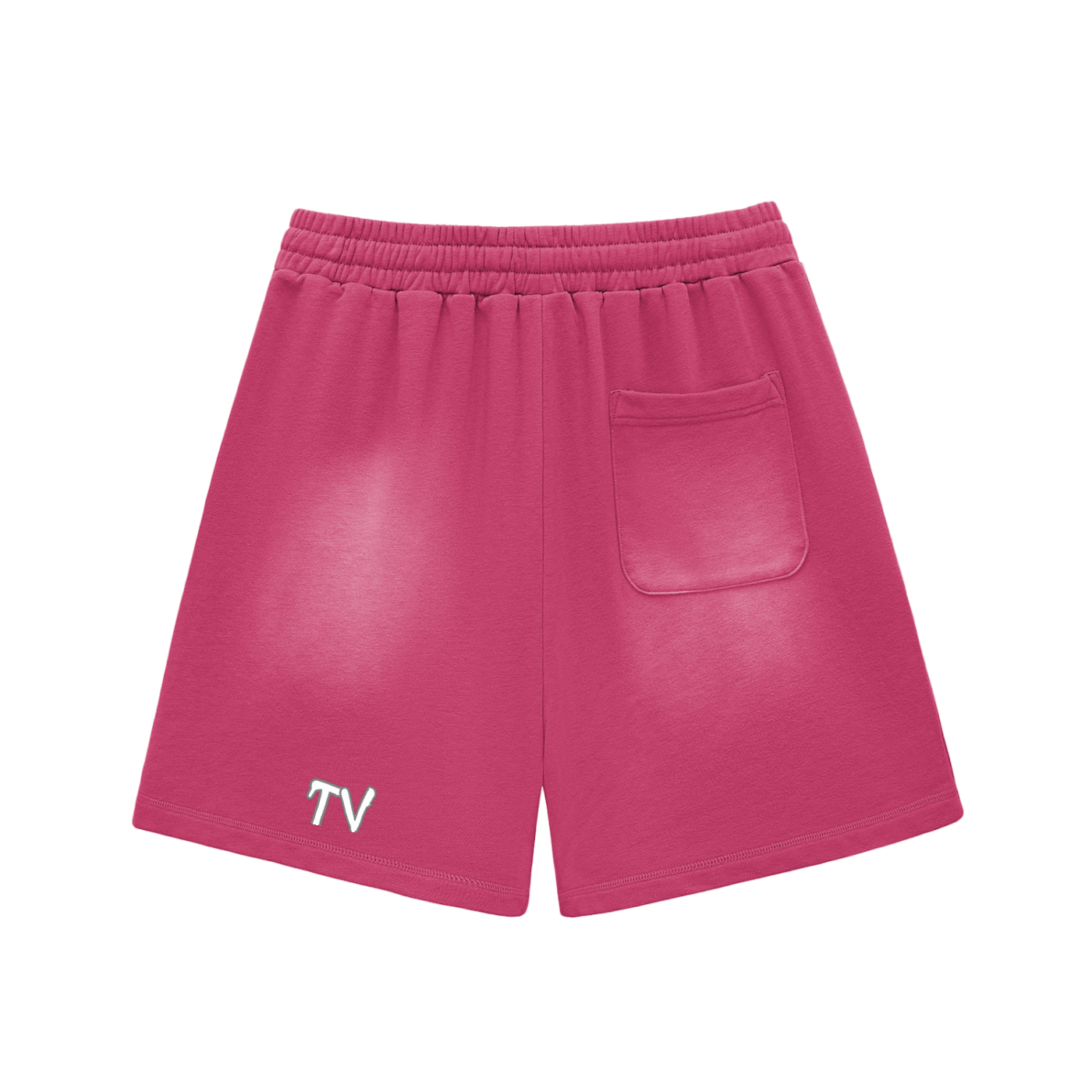 Sun Fade Raw Edge Cotton Shorts