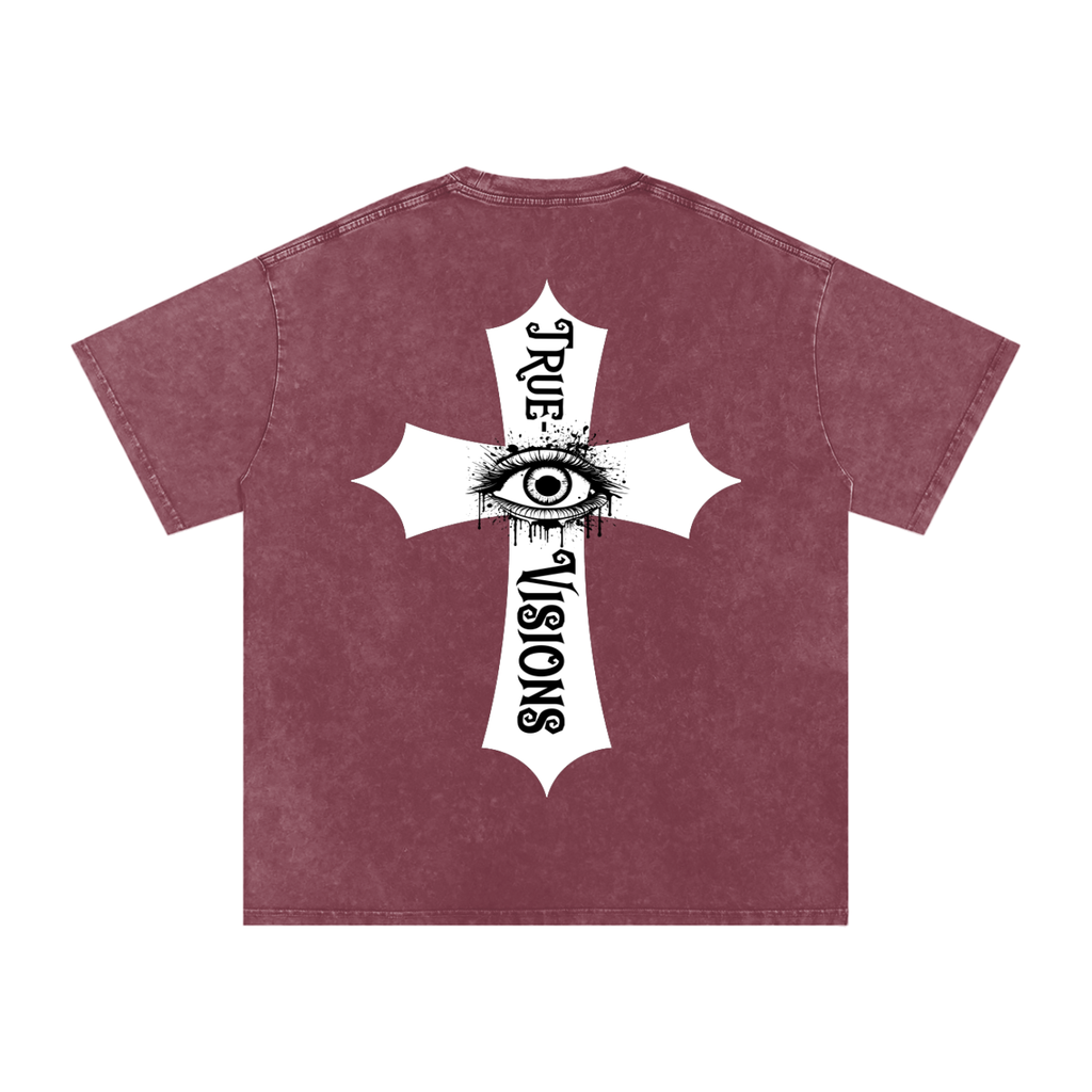 Snow Washed Oversized Cotton T-Shirt