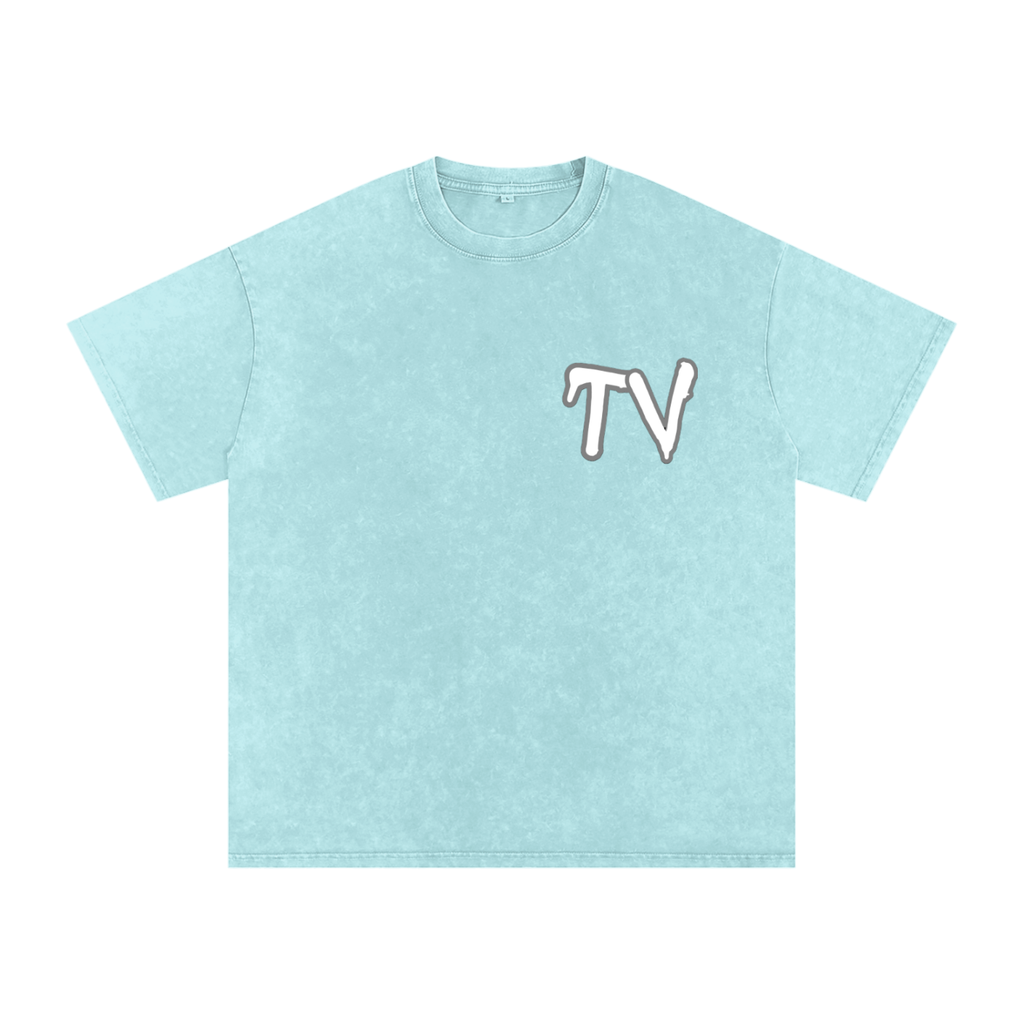 Snow Washed Oversized Cotton T-Shirt