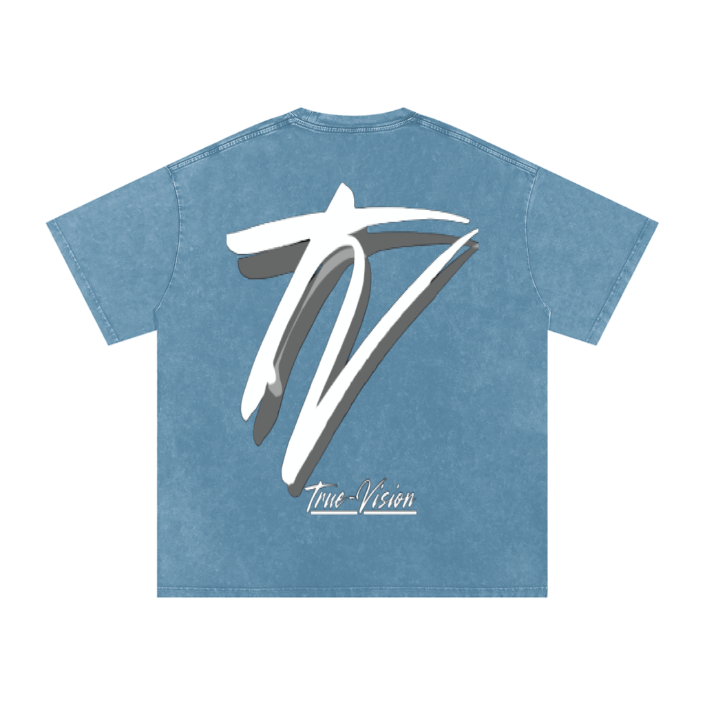 Snow Washed Oversized Cotton T-Shirt