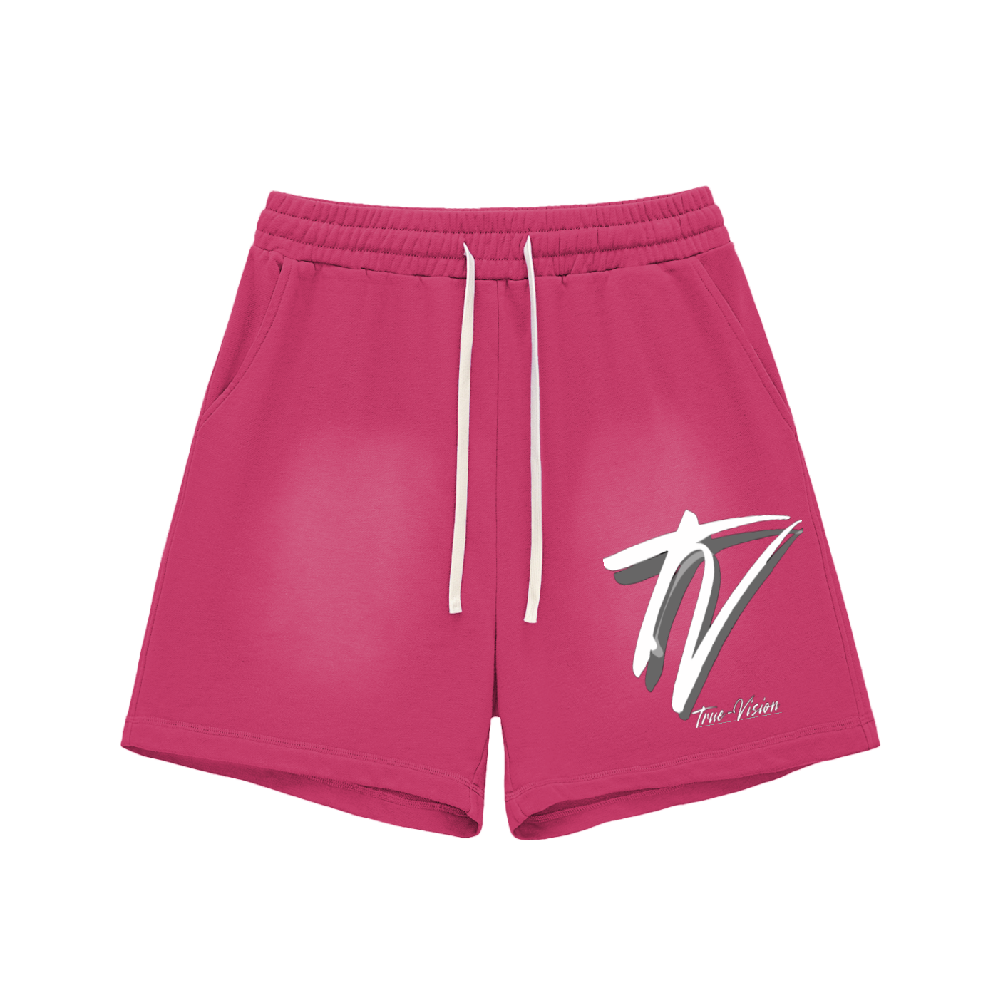 Sun Fade Raw Edge Cotton Shorts