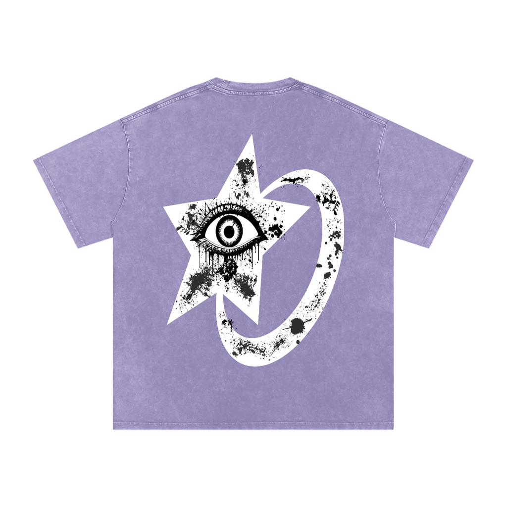 Snow Washed Oversized Cotton T-Shirt