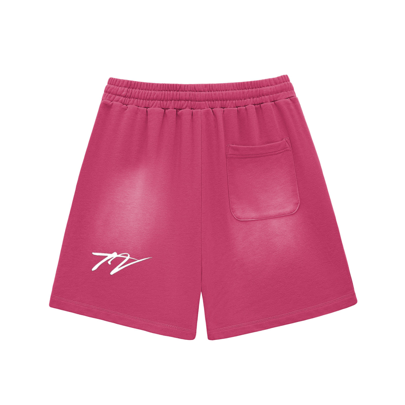 Sun Fade Raw Edge Cotton Shorts