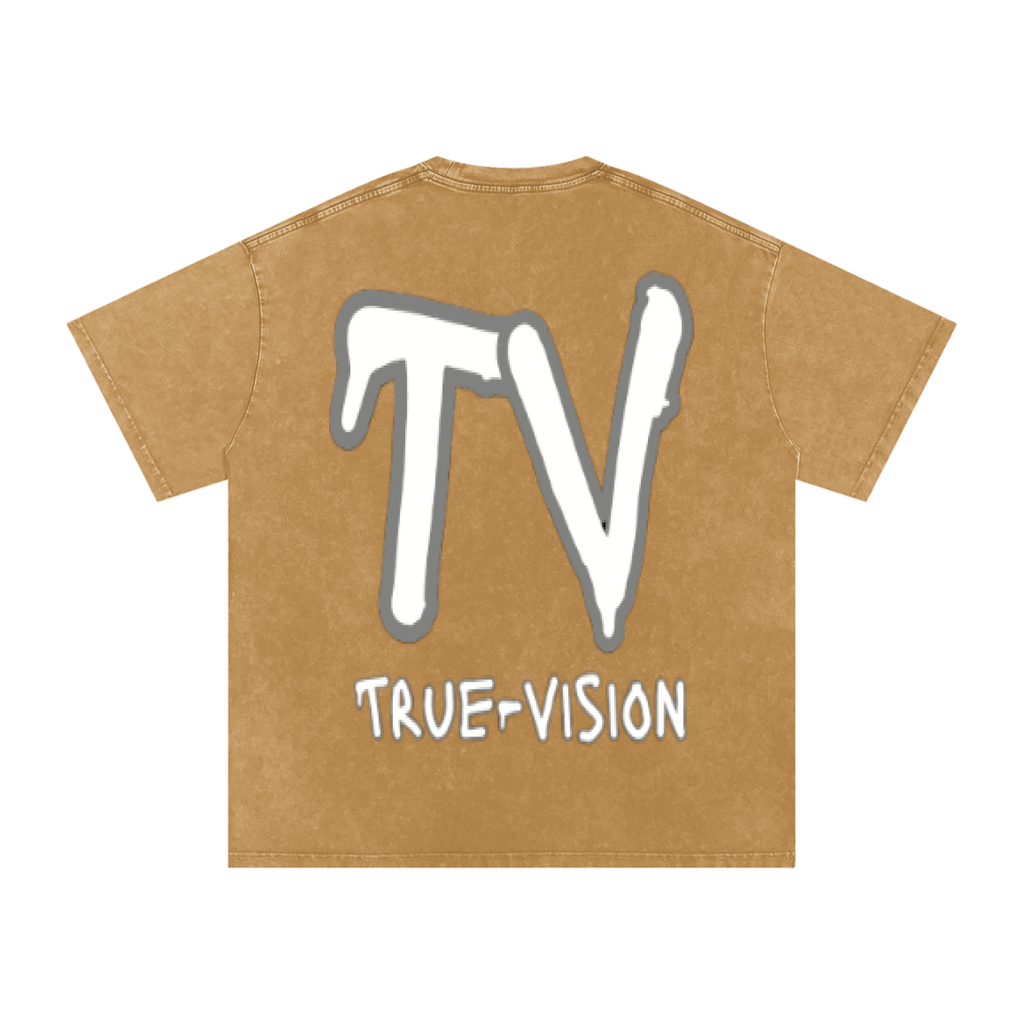 Snow Washed Oversized Cotton T-Shirt