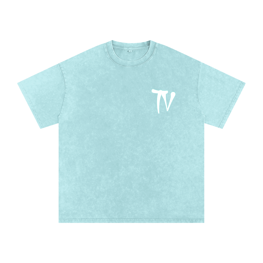 Snow Washed Oversized Cotton T-Shirt