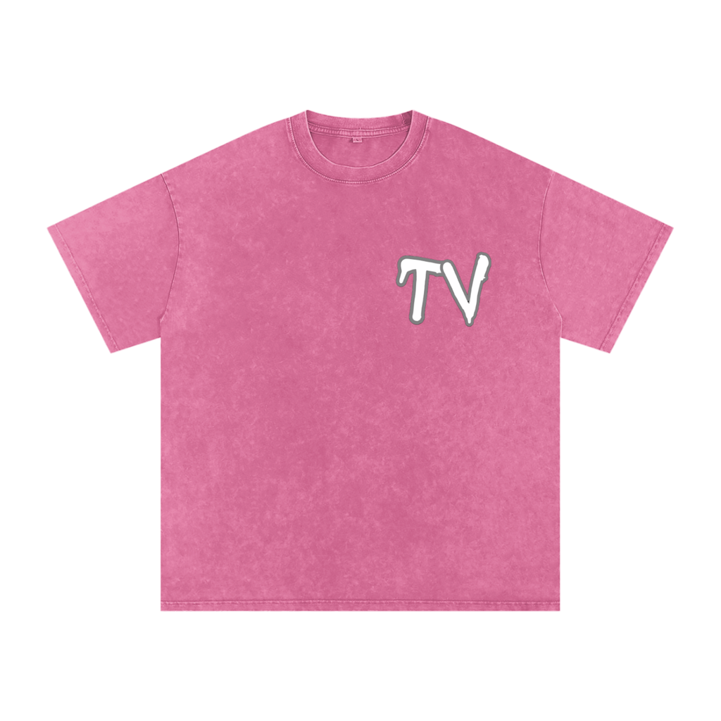 Snow Washed Oversized Cotton T-Shirt