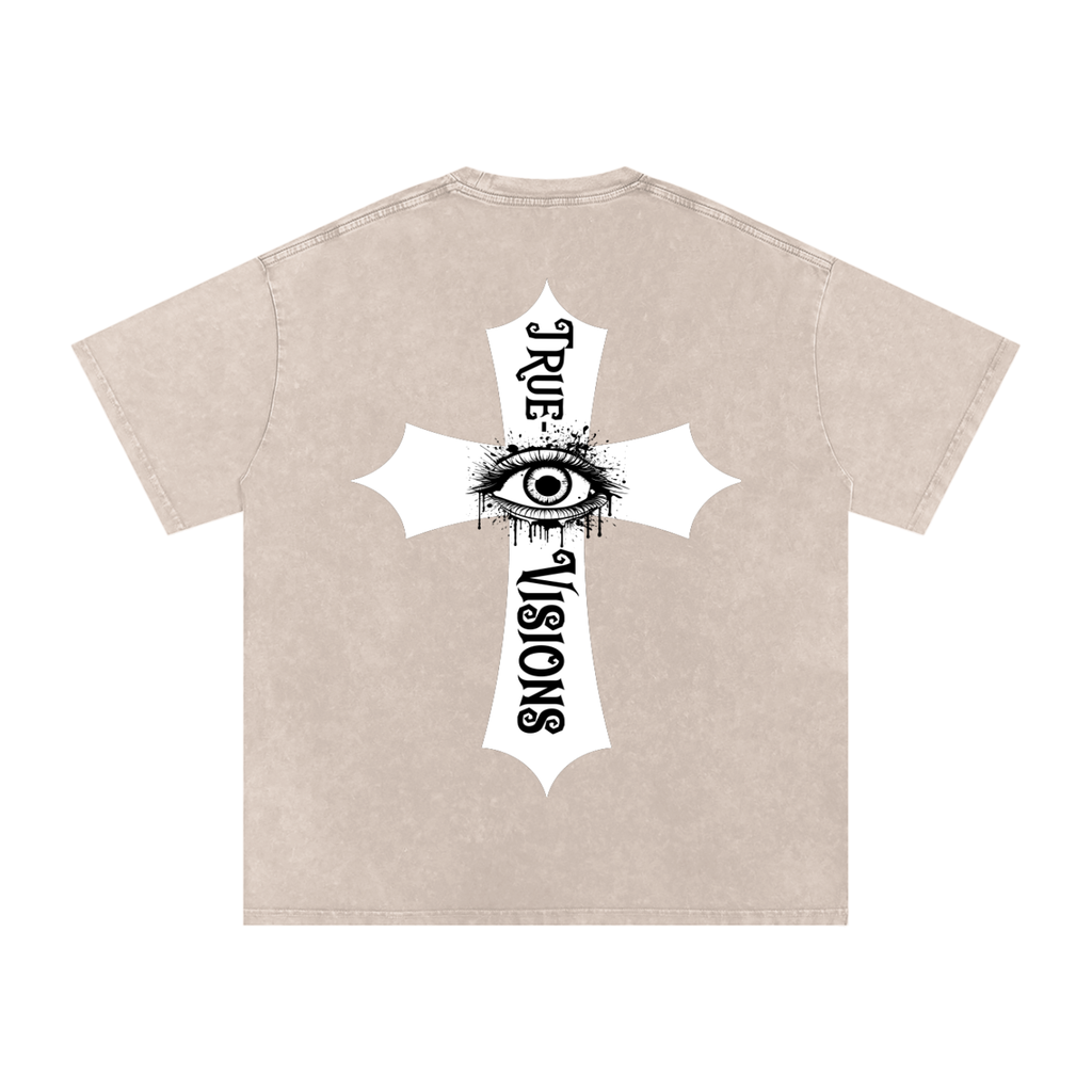 Snow Washed Oversized Cotton T-Shirt