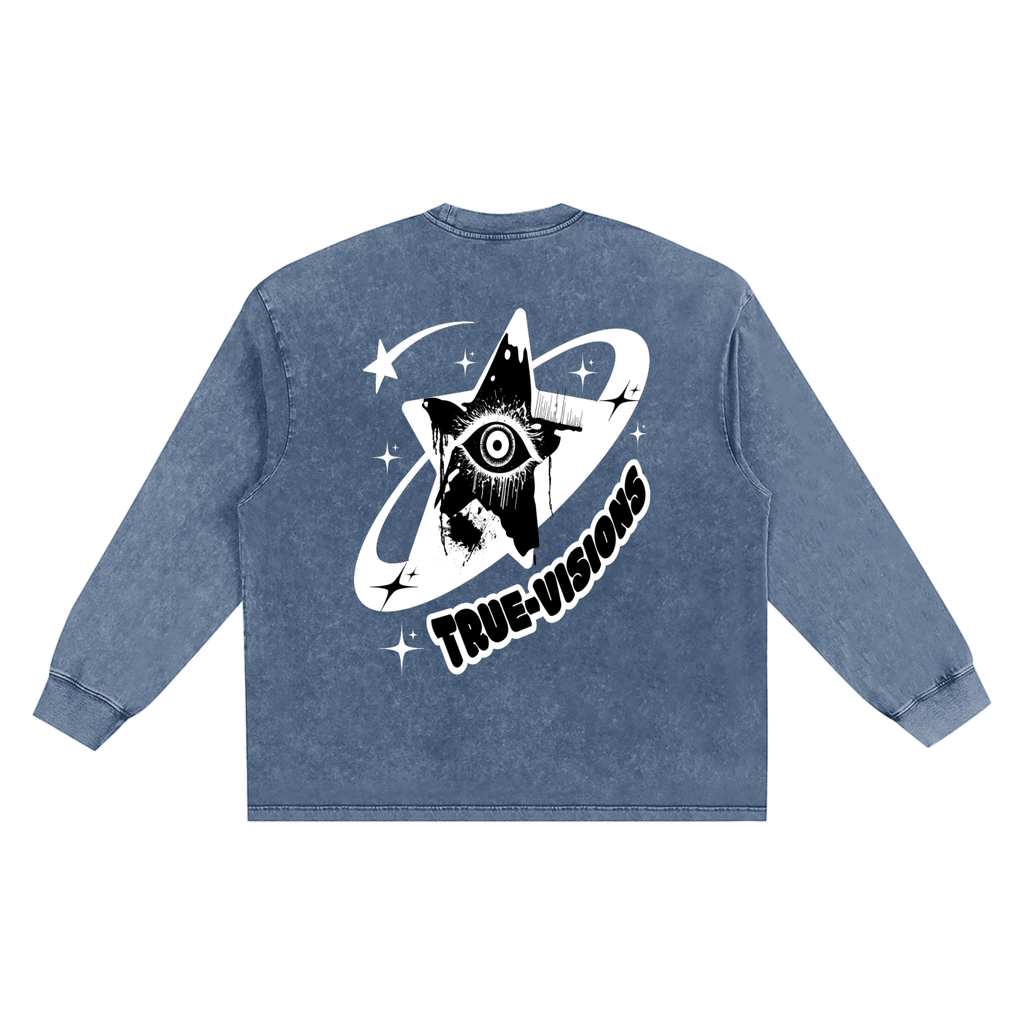 Snow Washed Frayed Edge T-Shirt