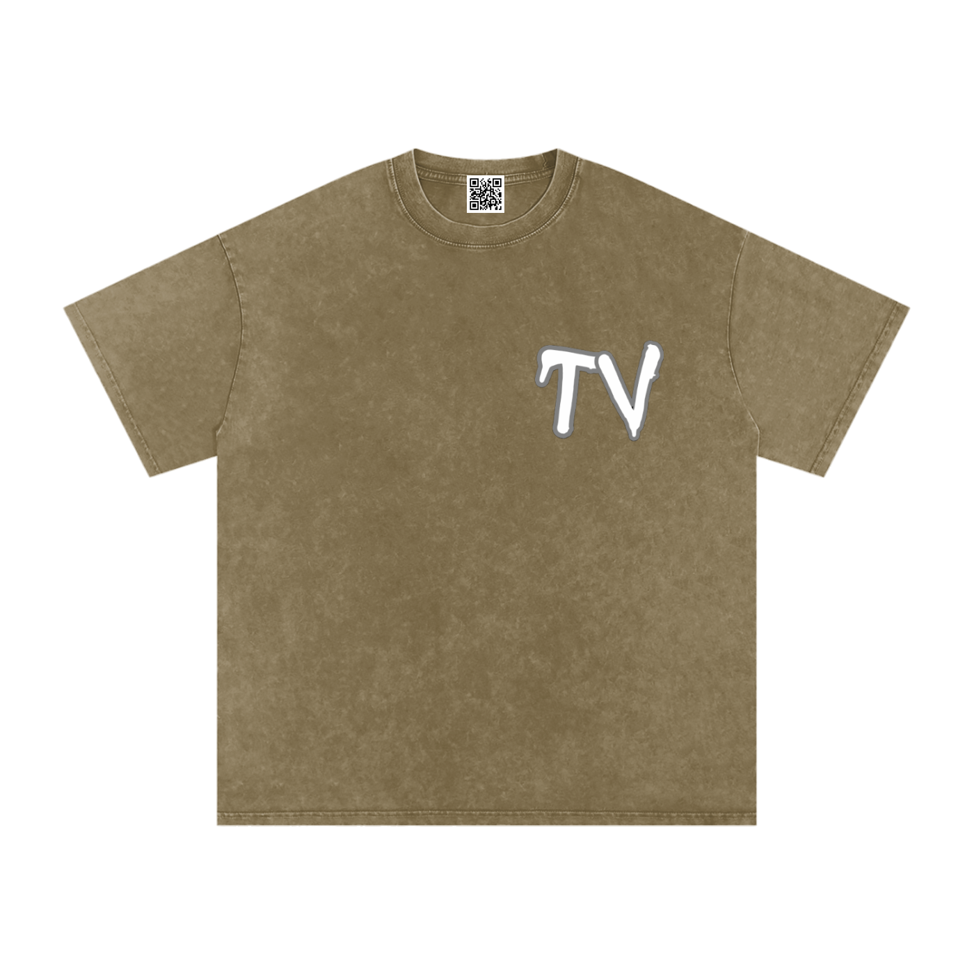 Snow Washed Oversized Cotton T-Shirt
