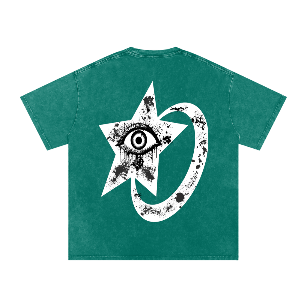 Snow Washed Oversized Cotton T-Shirt