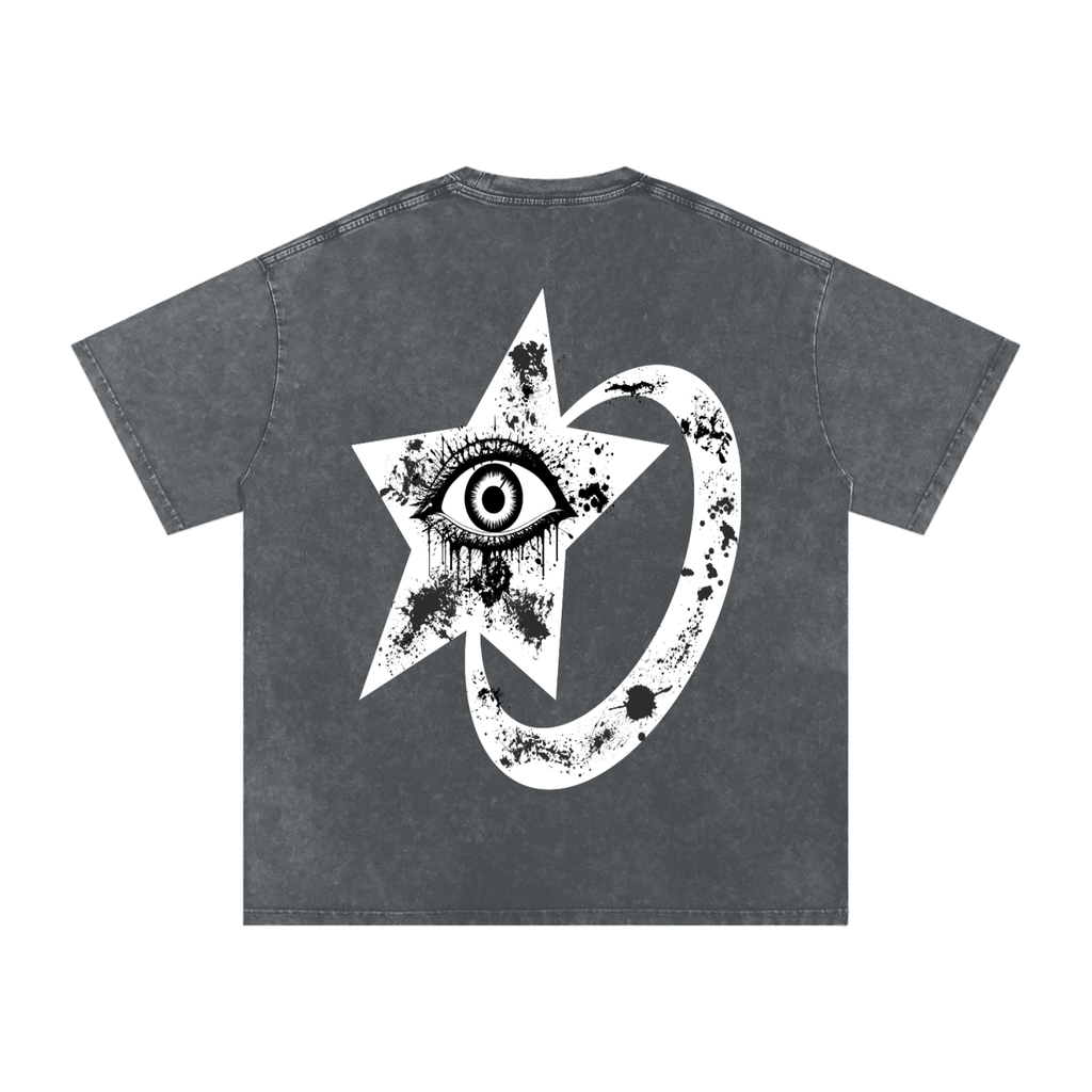 Snow Washed Oversized Cotton T-Shirt