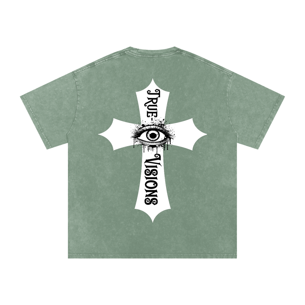 Snow Washed Oversized Cotton T-Shirt