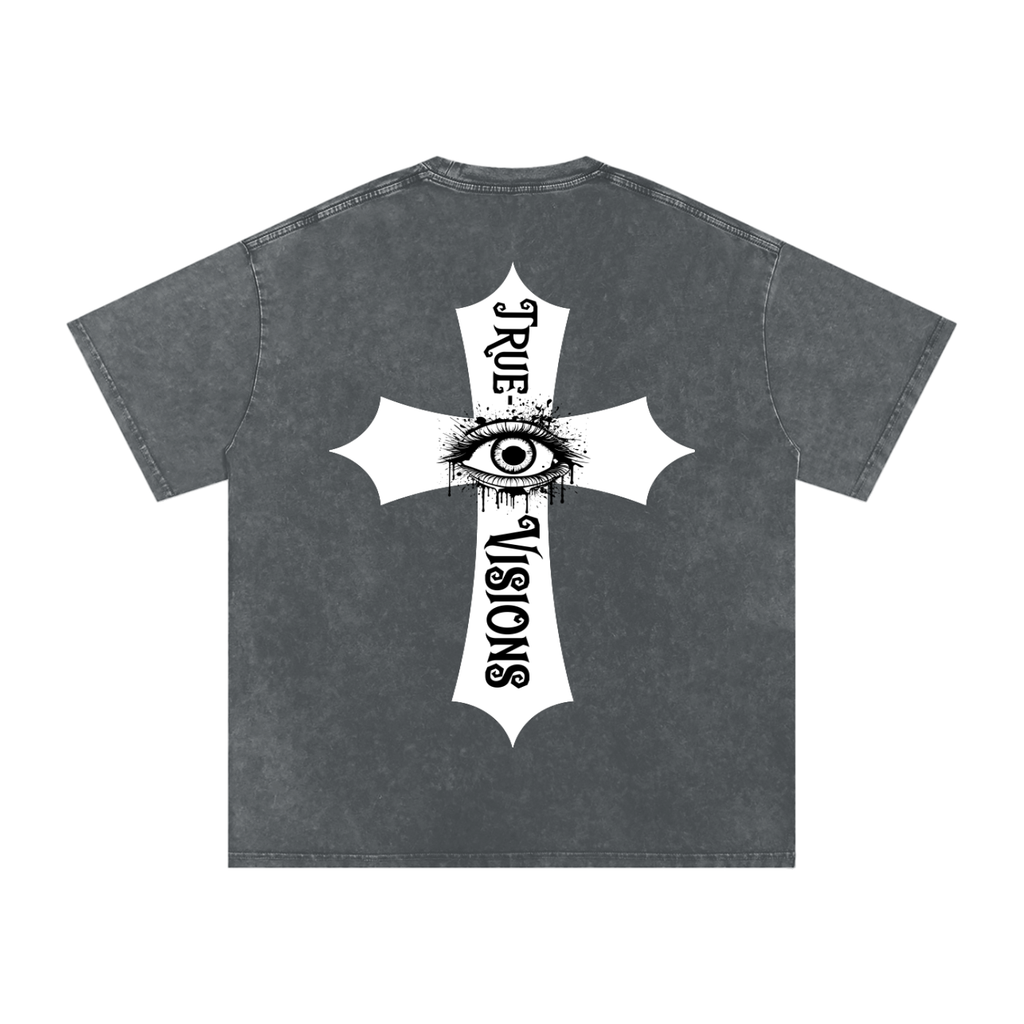 Snow Washed Oversized Cotton T-Shirt