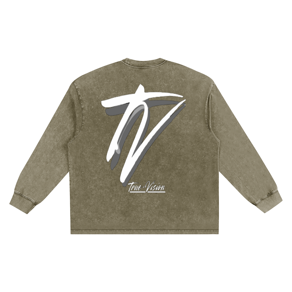 Snow Washed Frayed Edge T-Shirt