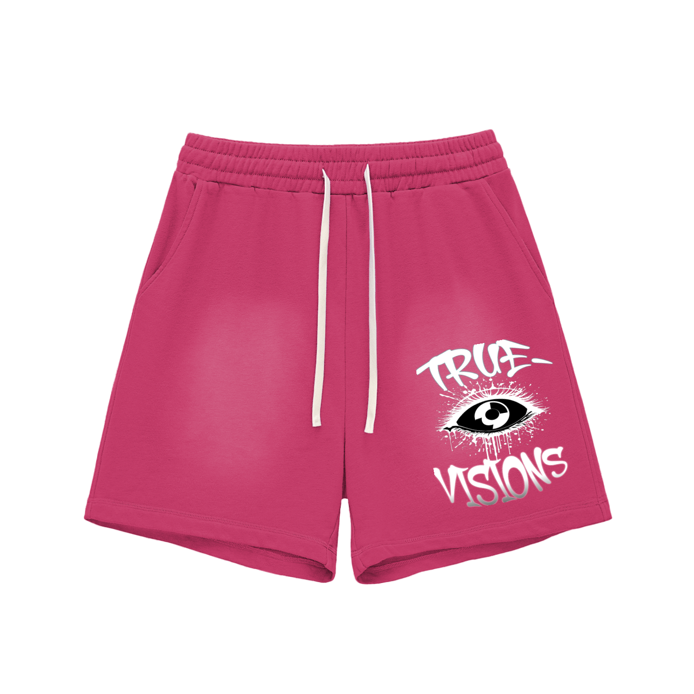 Sun Fade Raw Edge Cotton Shorts