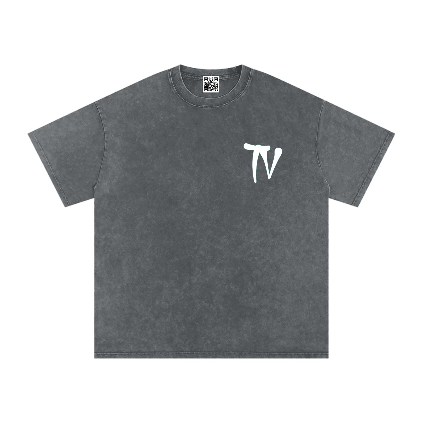 Snow Washed Oversized Cotton T-Shirt