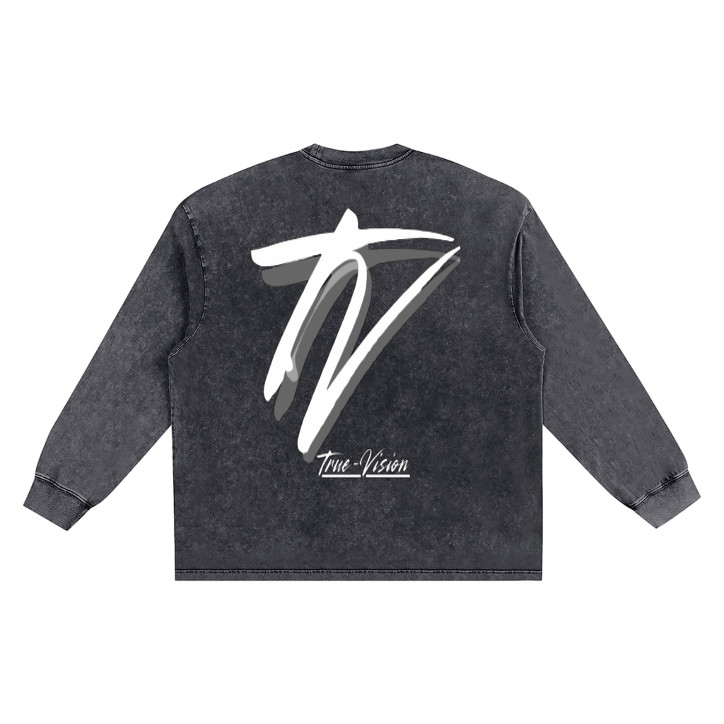 Snow Washed Frayed Edge T-Shirt