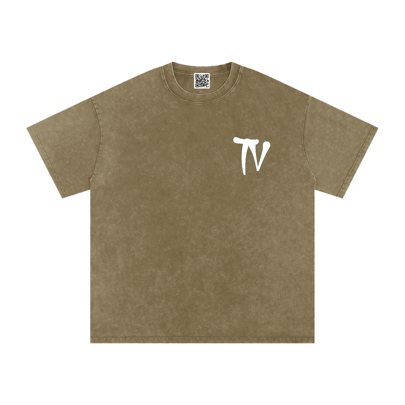 Snow Washed Oversized Cotton T-Shirt