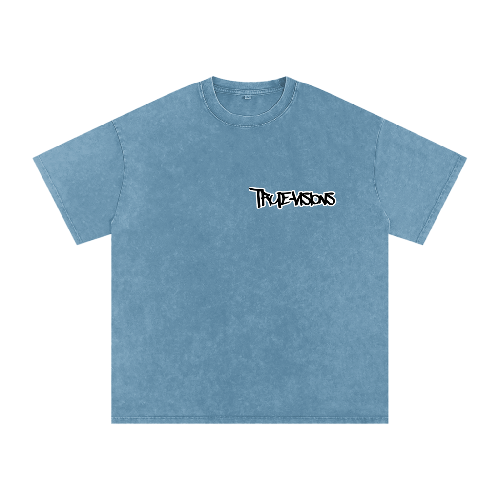 Snow Washed Oversized Cotton T-Shirt