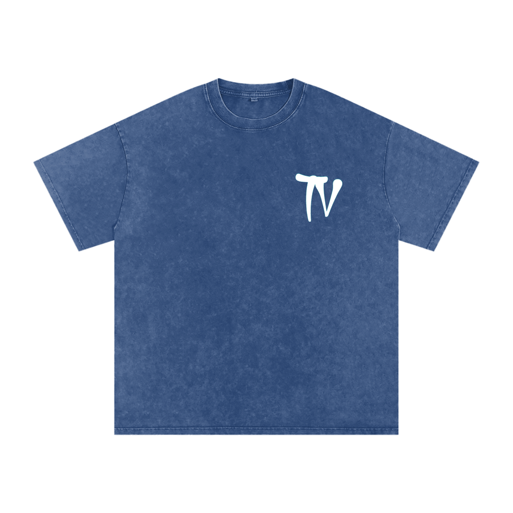 Snow Washed Oversized Cotton T-Shirt