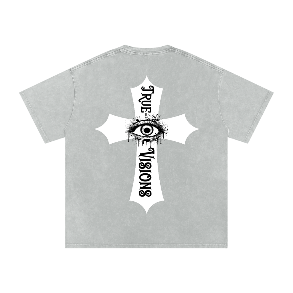 Snow Washed Oversized Cotton T-Shirt
