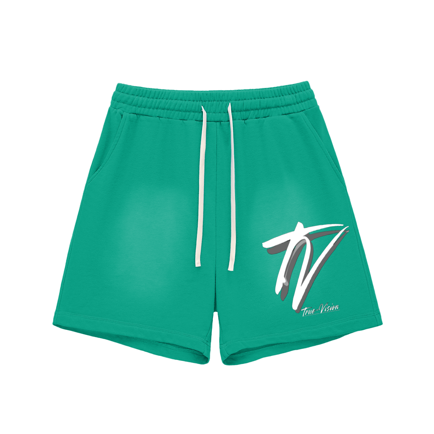 Sun Fade Raw Edge Cotton Shorts