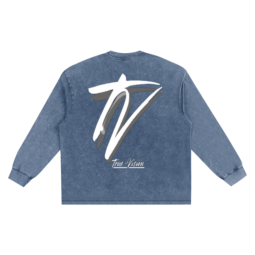 Snow Washed Frayed Edge T-Shirt
