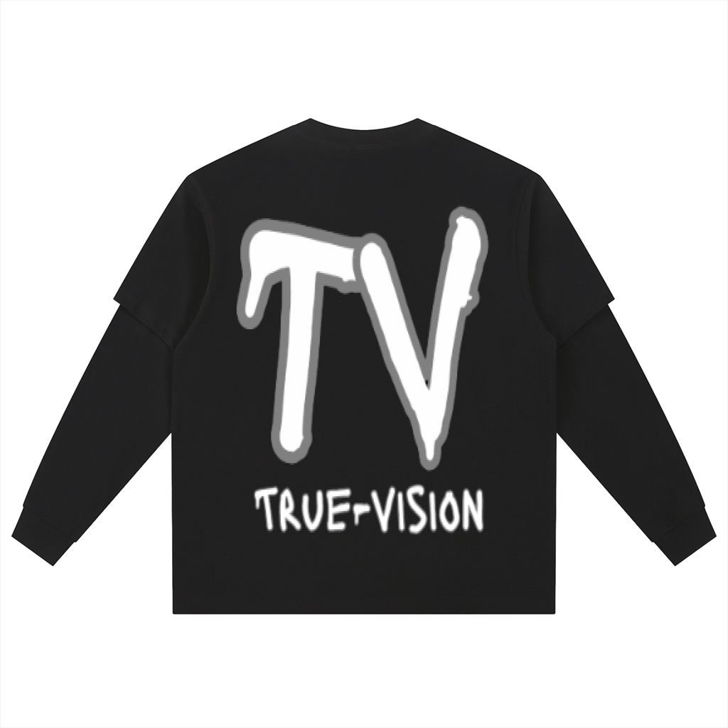 Layered Long Sleeve Oversized Tee