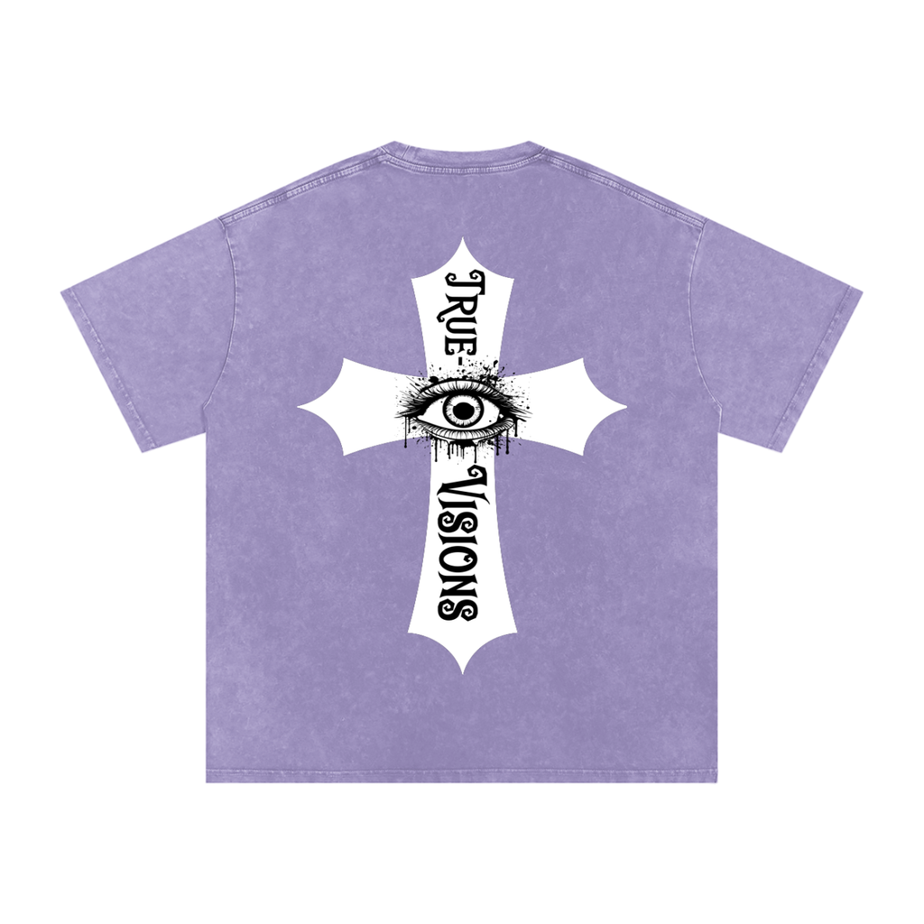 Snow Washed Oversized Cotton T-Shirt