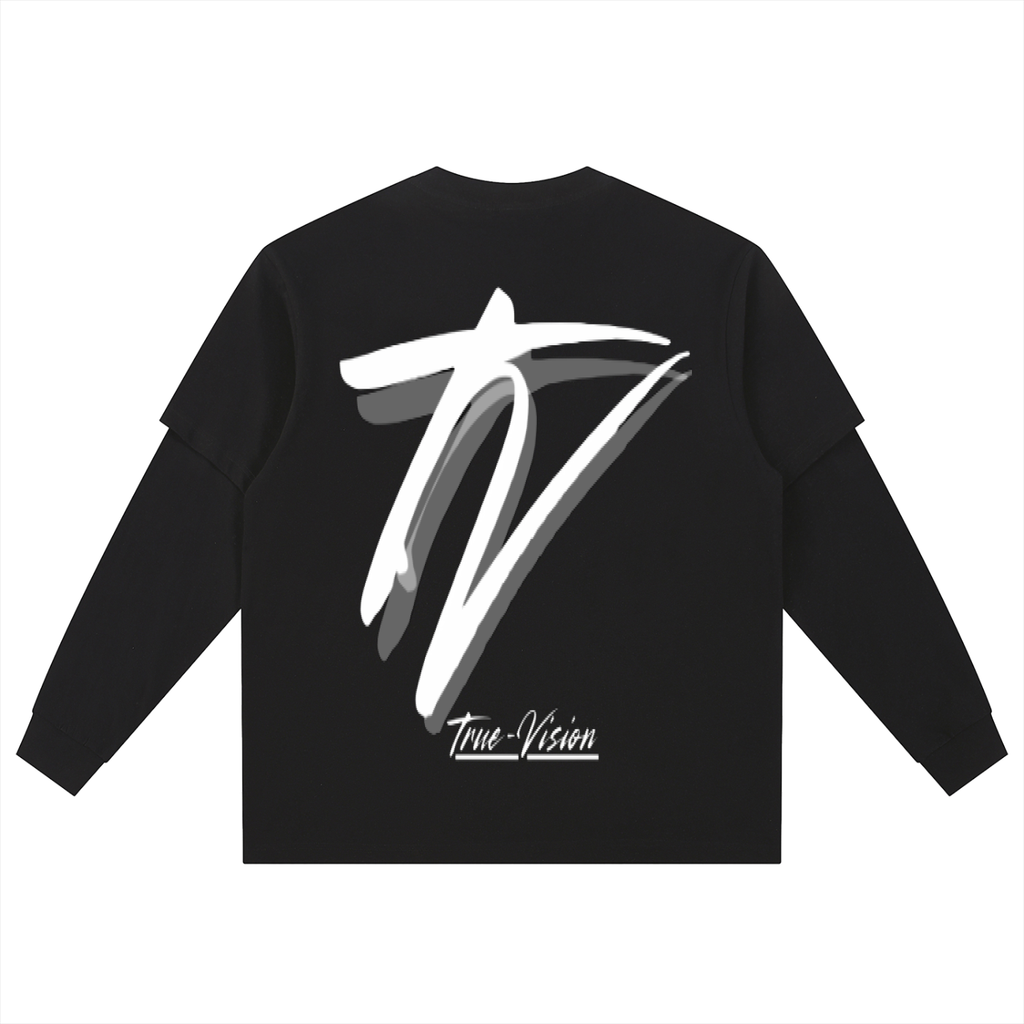 Layered Long Sleeve Oversized Tee