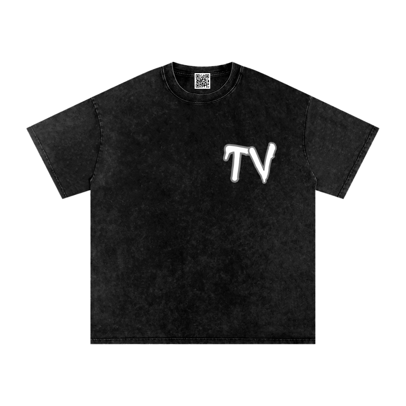 Snow Washed Oversized Cotton T-Shirt