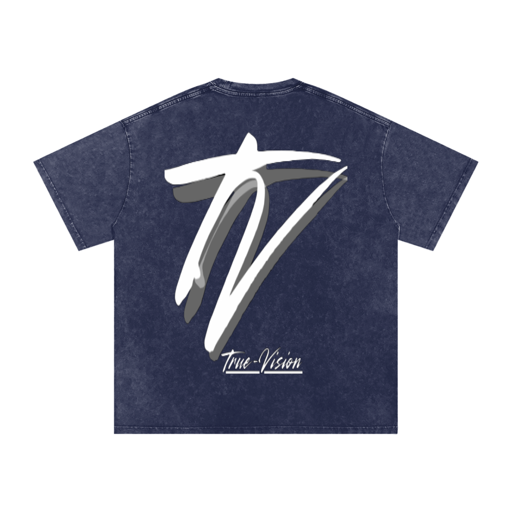 Snow Washed Oversized Cotton T-Shirt