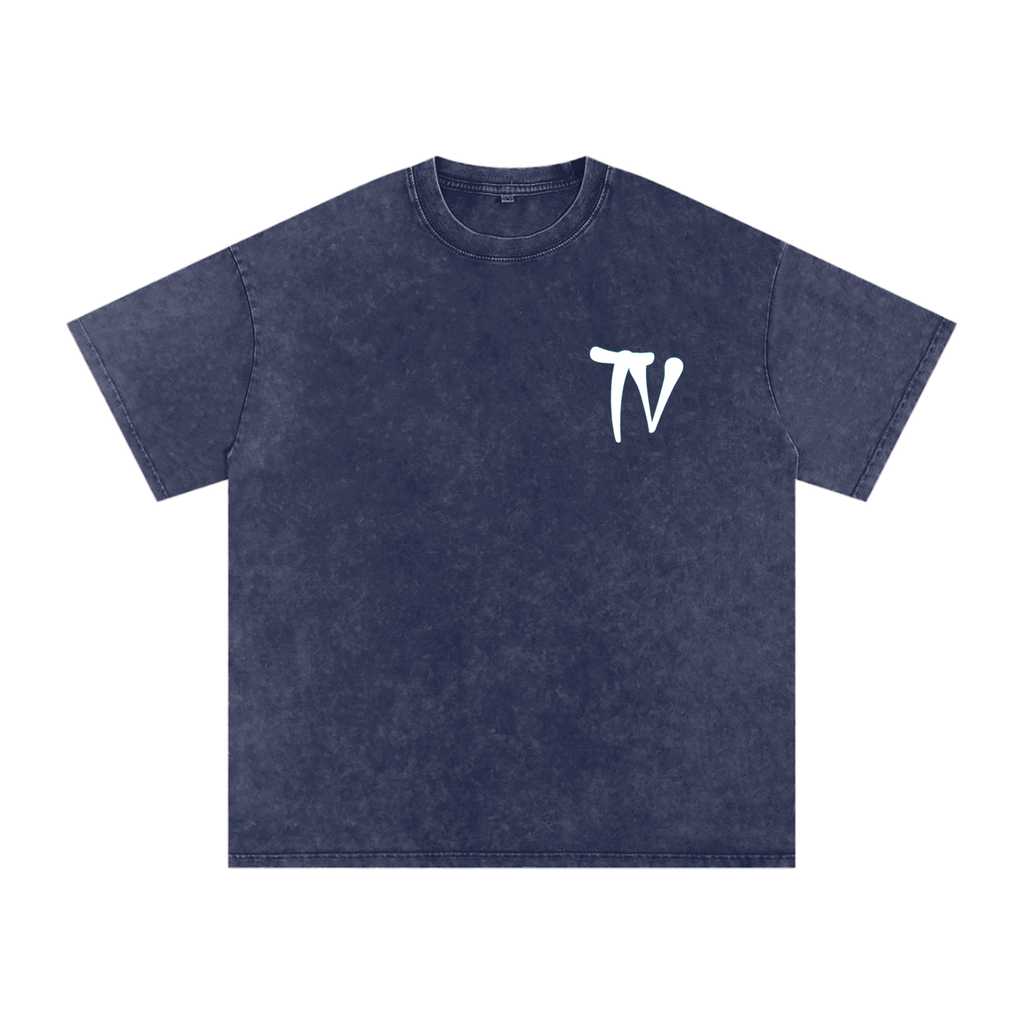Snow Washed Oversized Cotton T-Shirt