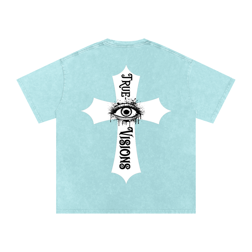 Snow Washed Oversized Cotton T-Shirt