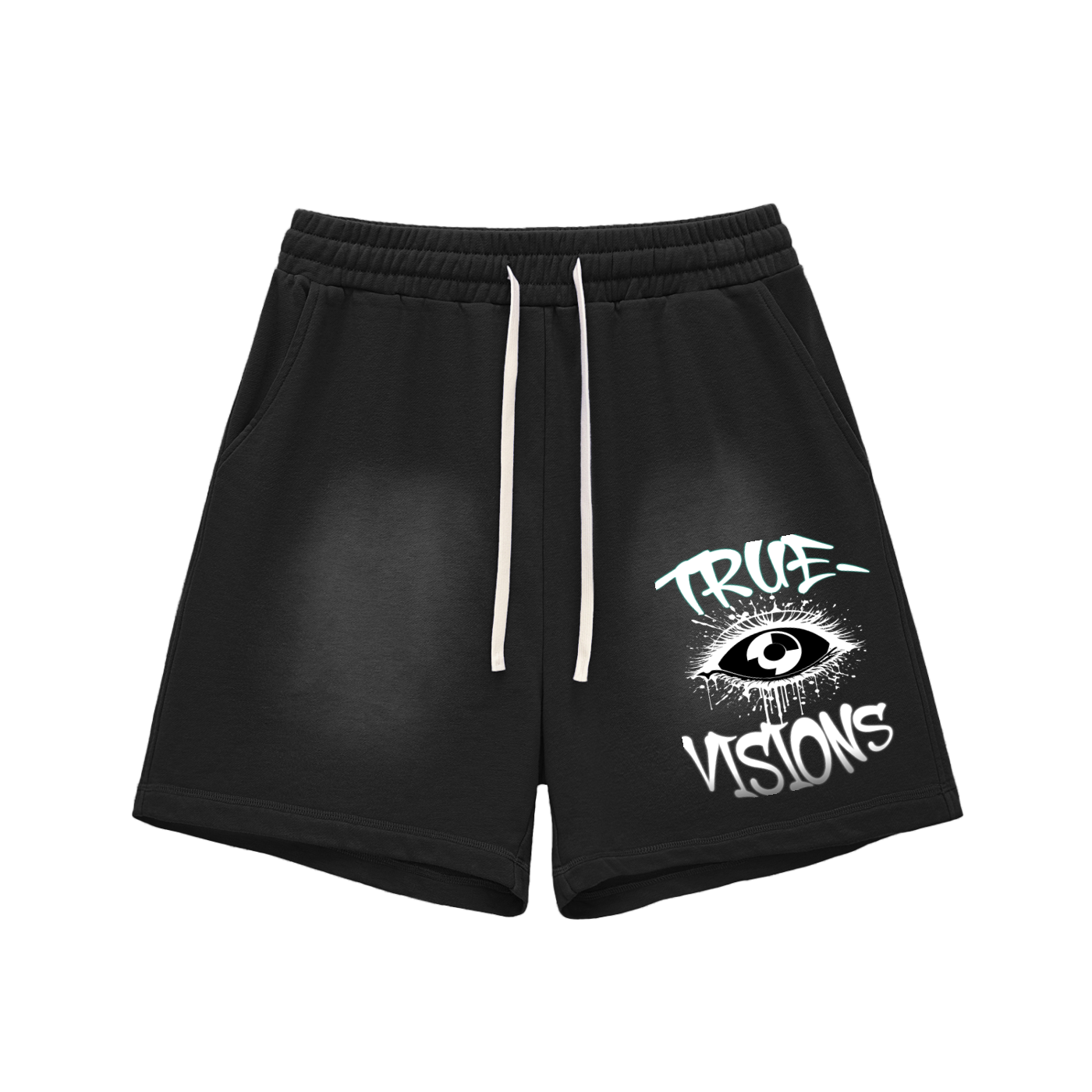 Sun Fade Raw Edge Cotton Shorts
