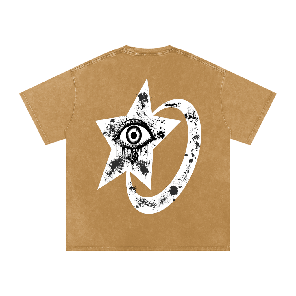 Snow Washed Oversized Cotton T-Shirt