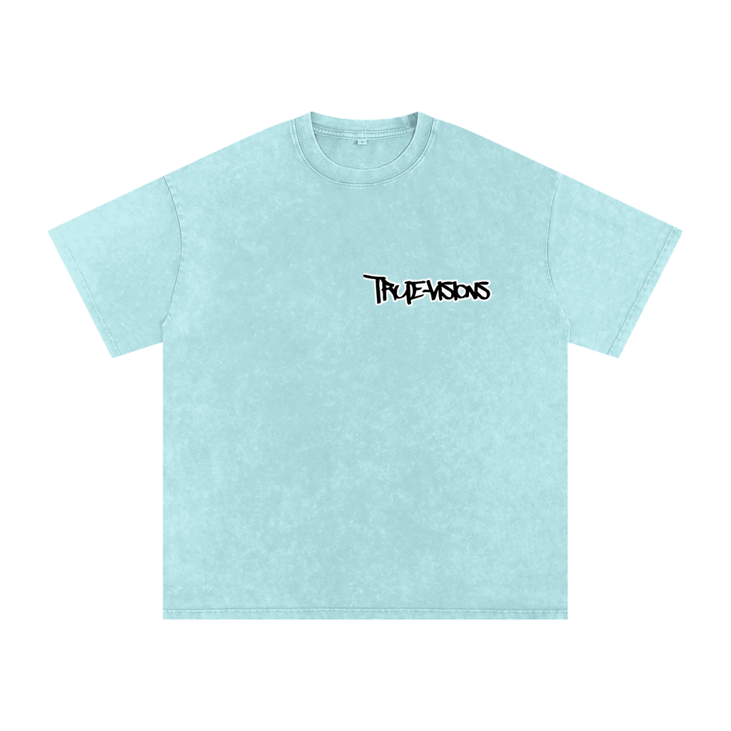 Snow Washed Oversized Cotton T-Shirt