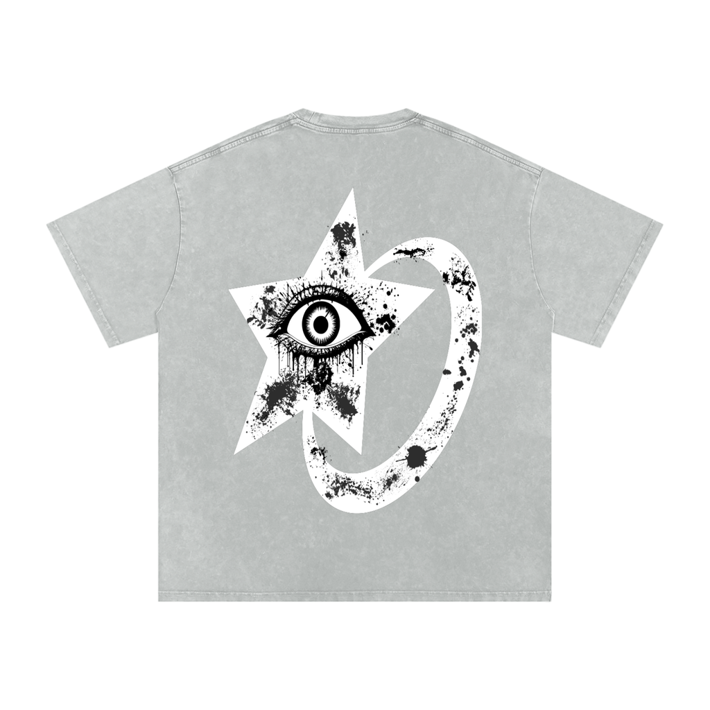 Snow Washed Oversized Cotton T-Shirt