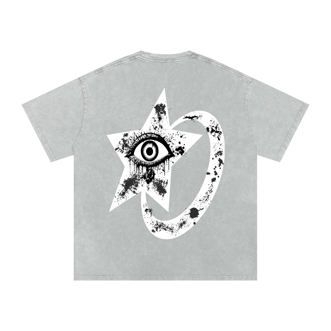 Snow Washed Oversized Cotton T-Shirt