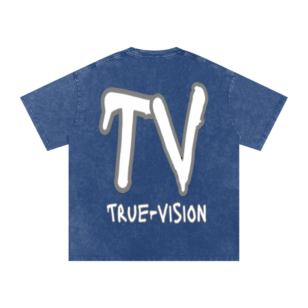 Snow Washed Oversized Cotton T-Shirt