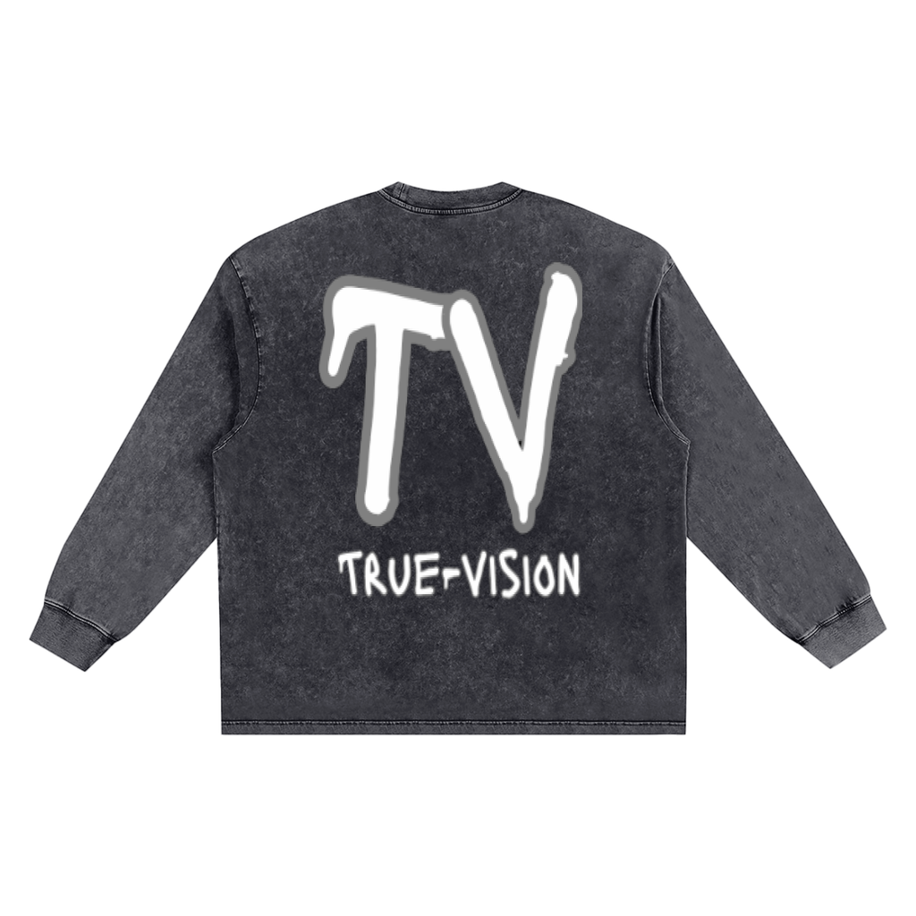 Snow Washed Frayed Edge T-Shirt