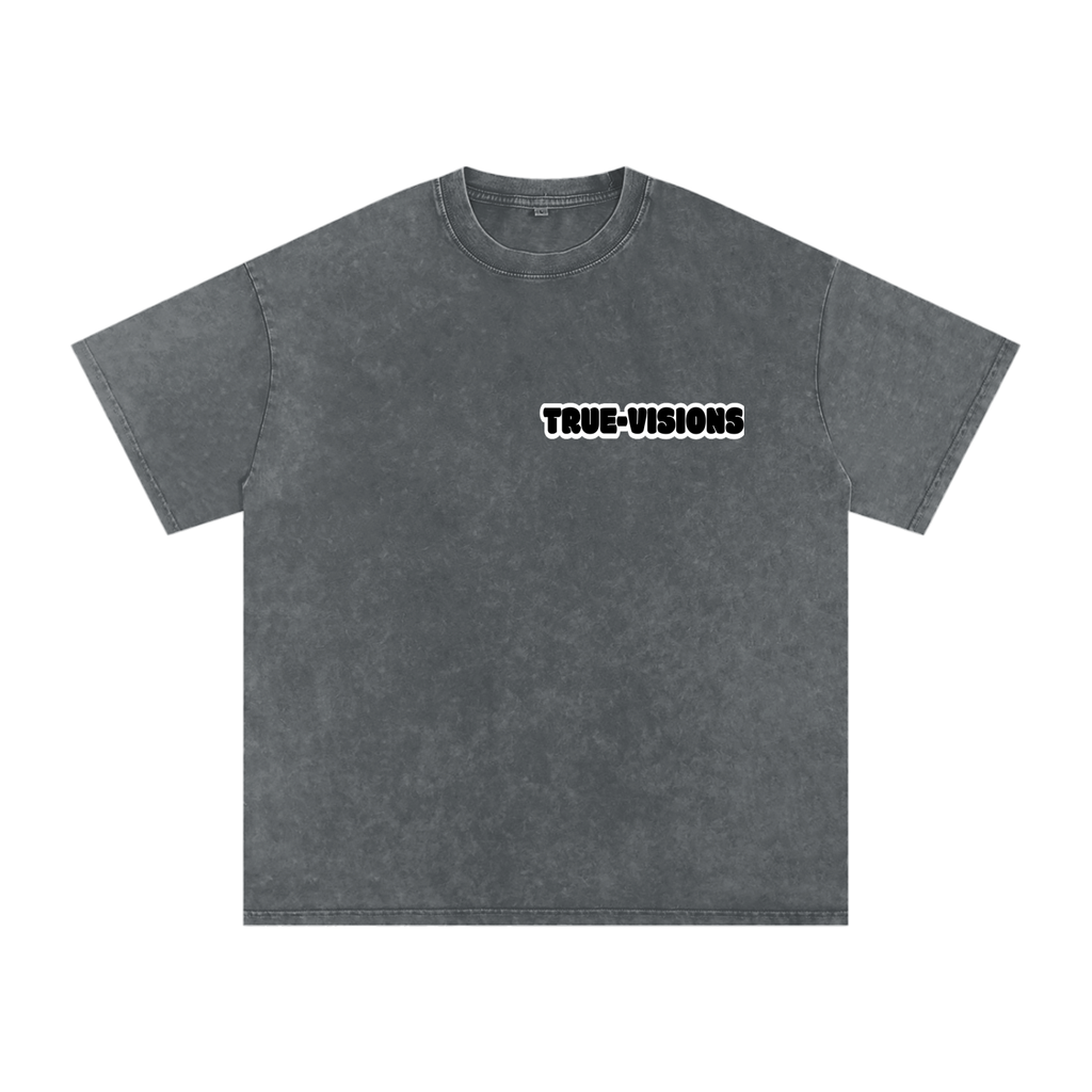 Snow Washed Oversized Cotton T-Shirt