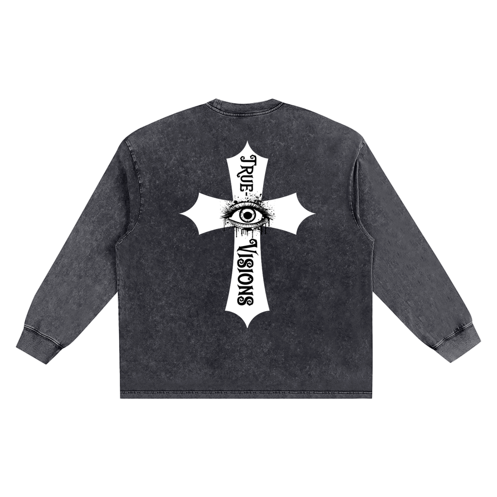 Snow Washed Frayed Edge T-Shirt