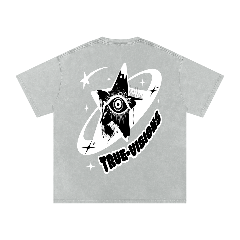 Snow Washed Oversized Cotton T-Shirt