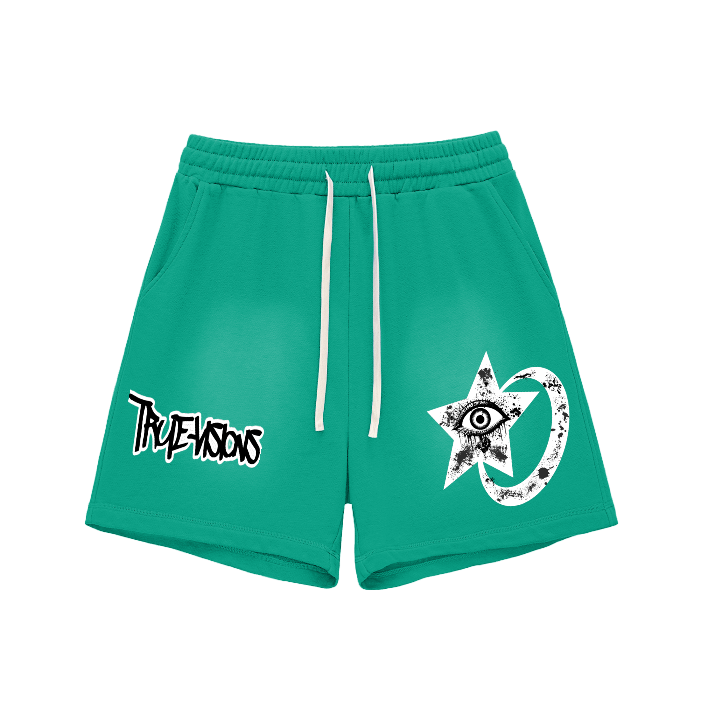 Sun Fade Raw Edge Cotton Shorts