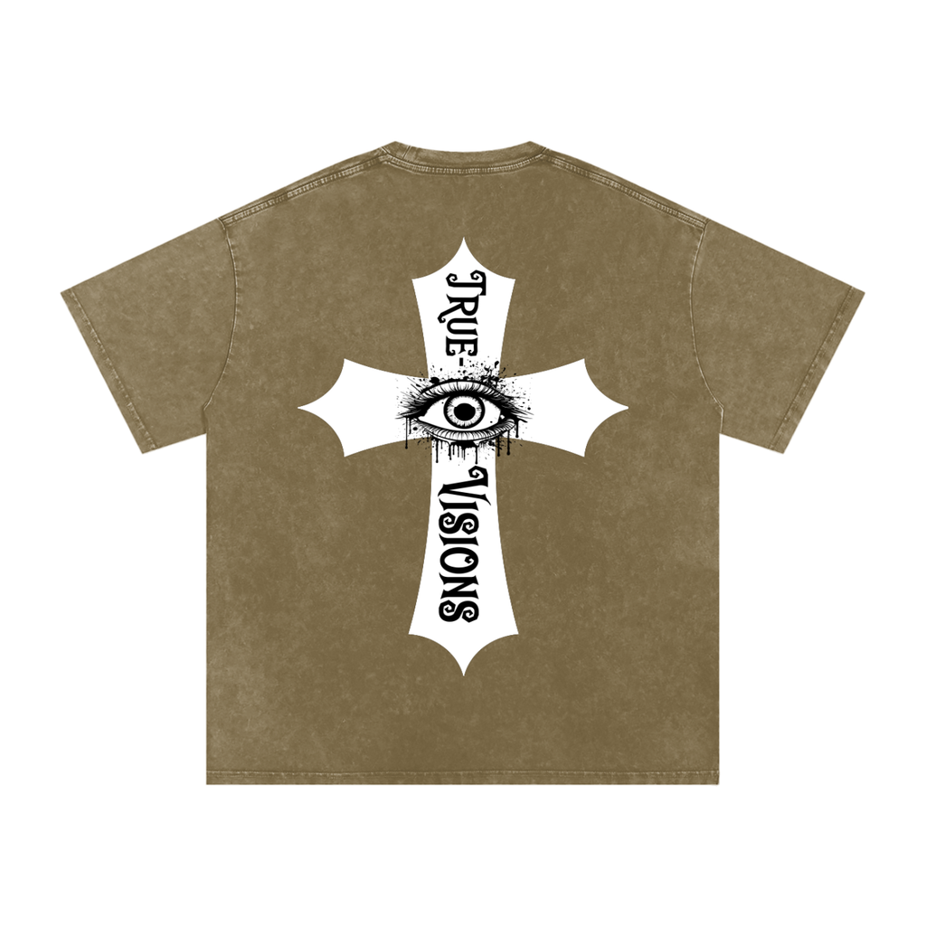 Snow Washed Oversized Cotton T-Shirt