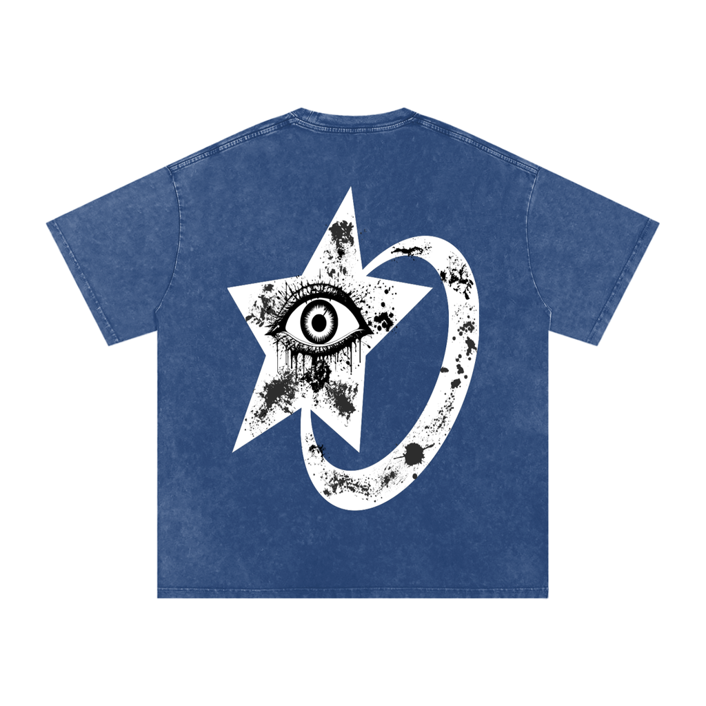 Snow Washed Oversized Cotton T-Shirt